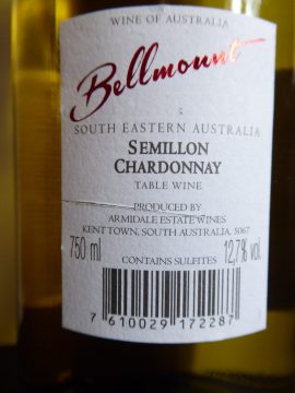 Bellmount Semillon Chardonnay 2018