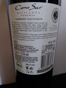 Cono Sur Bicicleta Reserva Cabernet Sauvignon 2018