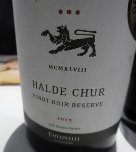 Pinot Noir Reserve Halde Chur 2015, Cottinelli