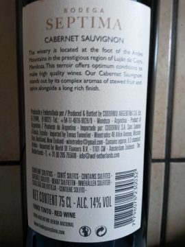 Septima Cabernet Sauvignon 2014